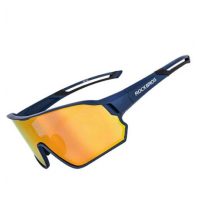 RockBROS polarizačné cyklistické okuliare - Modré, UV 400, TR90