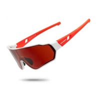 RockBROS polarizačné cyklistické okuliare - Červené, UV 400, TR90