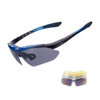 RockBros cyklistické okuliare UV400 - Čierno modré + náhradné šošovky