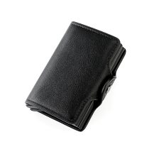 RFID peňaženka s dvoma boxmi na karty - Čierna