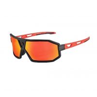RockBROS polarizačné cyklistické okuliare s rámčekom - Čierno červené, UV 400, TR90