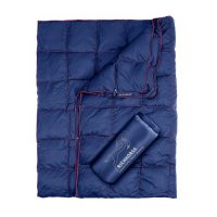 Outdoorová ultraľahká páperová deka - Modrá, 192 x 132 cm