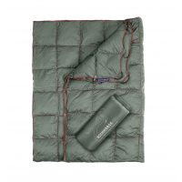 Outdoorová ultraľahká páperová deka - Sivá, 192 x 132 cm