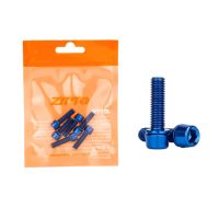 Titánové skrutky predstavce M5x18 mm, súprava 6 ks - Modré