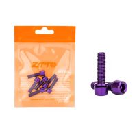 Titánové skrutky predstavce M5x18 mm, súprava 6 ks - Fialové
