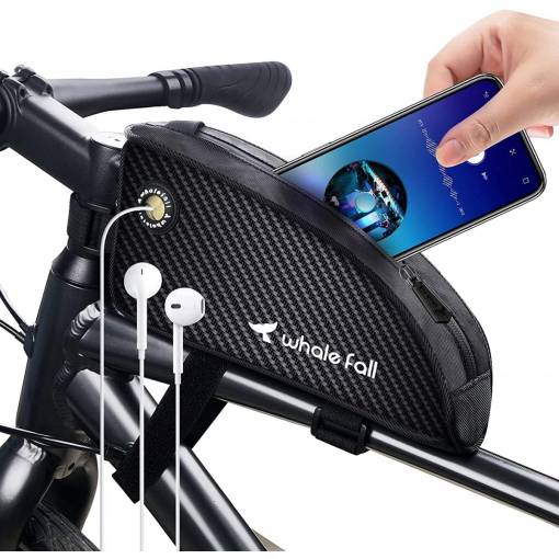 Foto - Whale Fall vodotesná taška na rám bicykla - Čierna, 1.1 litra