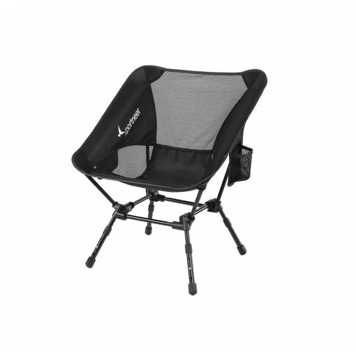 Foto - Prenosná ľahká turistická stolička - Čierna, 1 kus