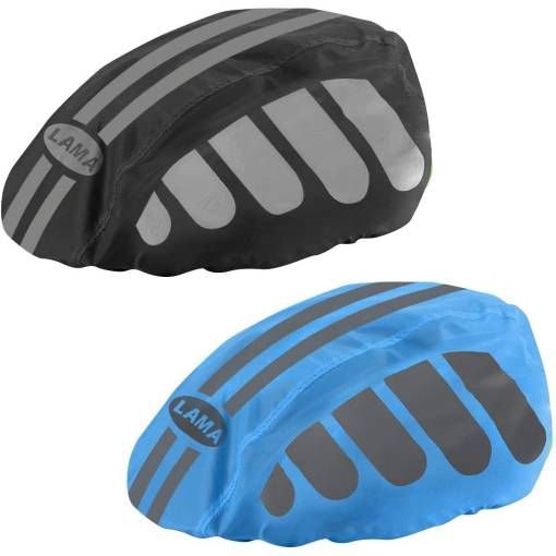 Foto - Ochranný poťah na prilbu s reflexnými prvkami - Čierny a modrý