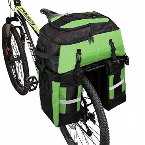 Foto - Multifunkčná taška na zadný nosič kolesa - Zelená 70 litrov