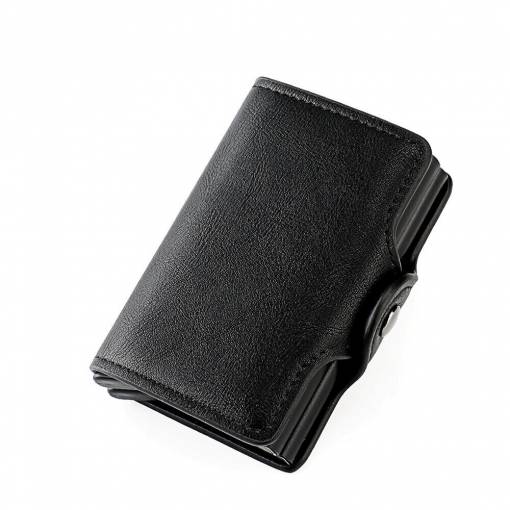 Foto - RFID peňaženka s dvoma boxmi na karty - Čierna
