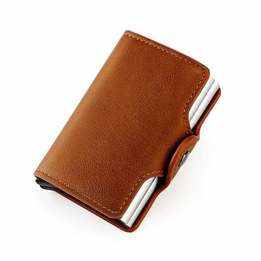 Foto - RFID peňaženka s dvoma boxmi na karty - Svetlo hnedá
