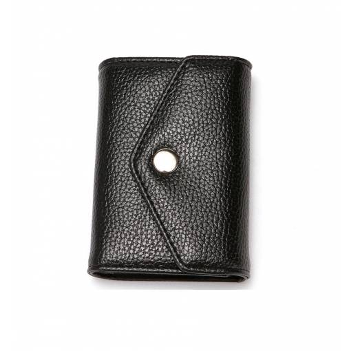 Foto - RFID kožená peněženka se 14 kapsami - černá