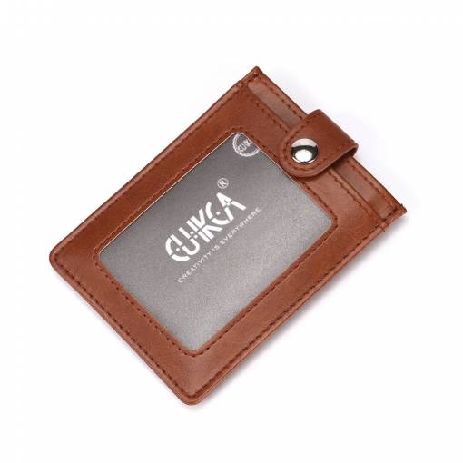 Foto - RFID vysunovací kožené pouzdro na karty - hnědé