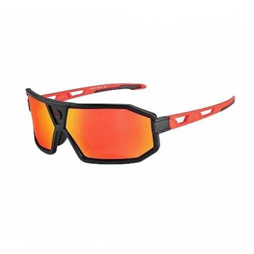 Foto - RockBROS polarizačné cyklistické okuliare s rámčekom - Čierno červené, UV 400, TR90